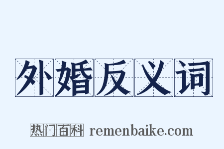 外婚反义词是什么意思的图片